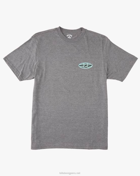 hombres brezo gris Billabong playera manga corta crayon wave 04LD583