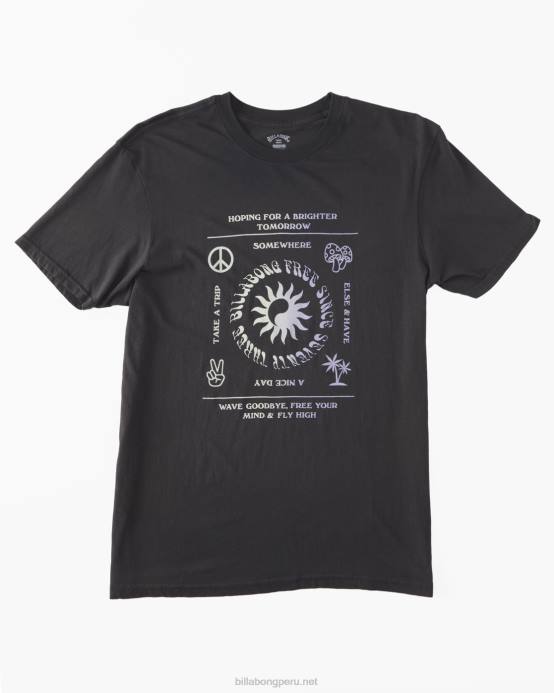 hombres carbón Billabong camiseta de manga corta 04LD566