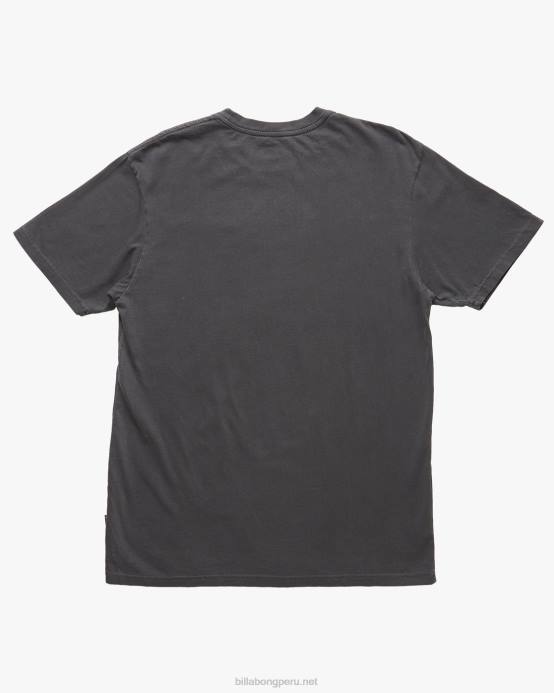 hombres carbón Billabong playera de manga corta con lavado ondulado 04LD291