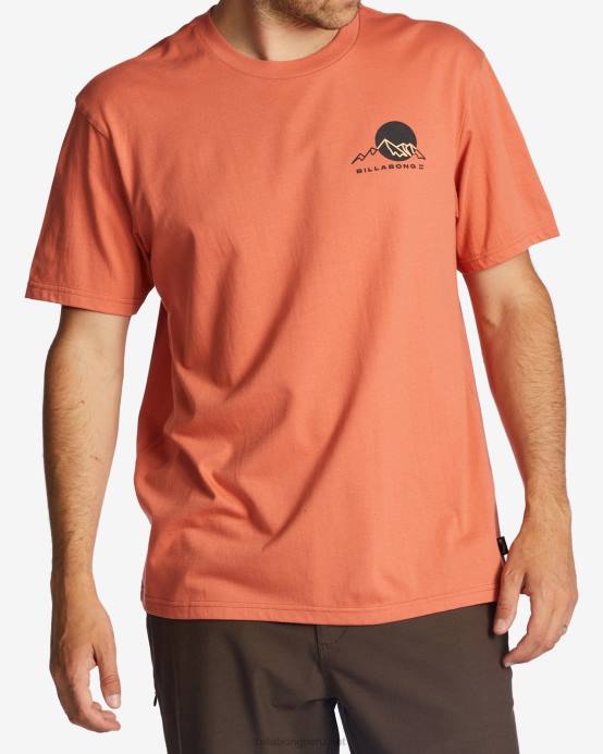 hombres coral Billabong camiseta orgánica atardecer 04LD463
