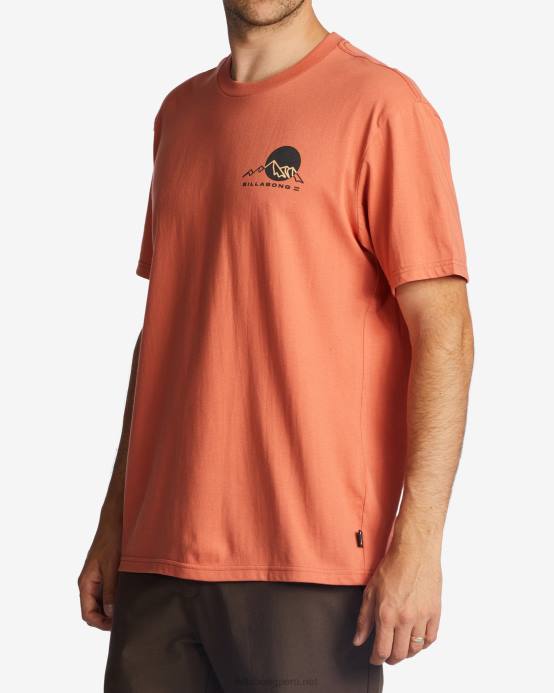 hombres coral Billabong camiseta orgánica atardecer 04LD463