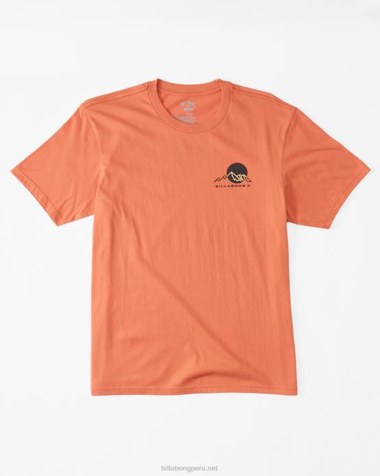 hombres coral Billabong camiseta orgánica atardecer 04LD463