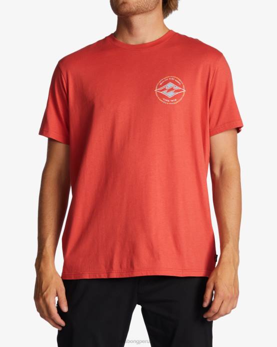 hombres coral oscuro Billabong camiseta rotor diamante 04LD2819