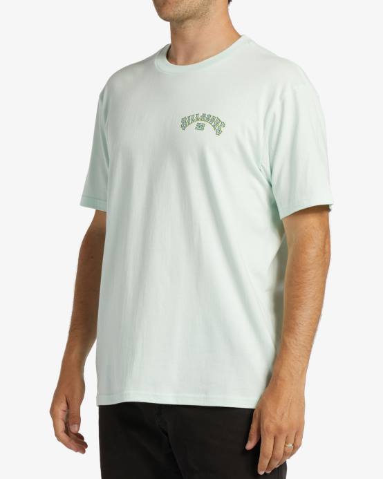 hombres cristal marino Billabong camiseta con relleno de arco 04LD392