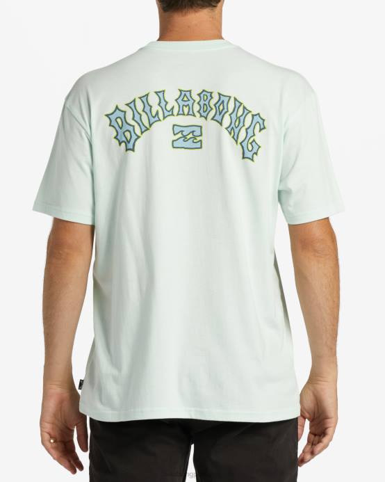 hombres cristal marino Billabong camiseta con relleno de arco 04LD392