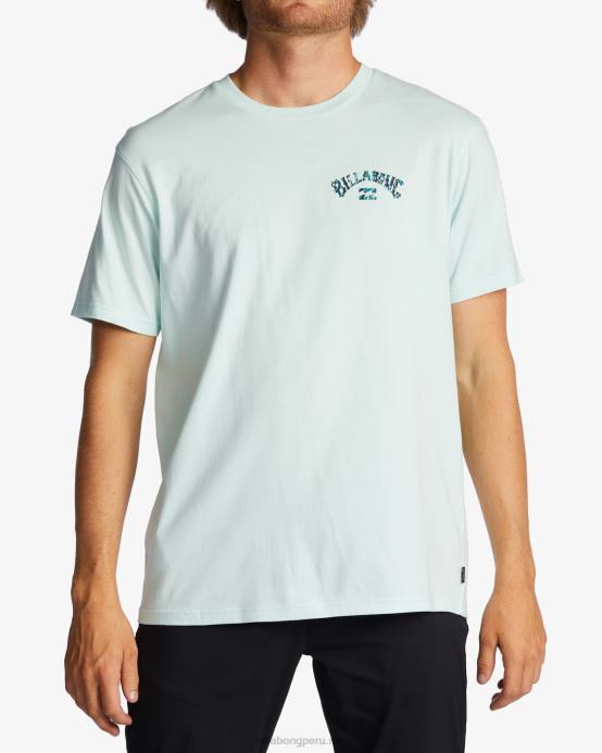 hombres cristal marino Billabong camiseta con relleno de arco 04LD523