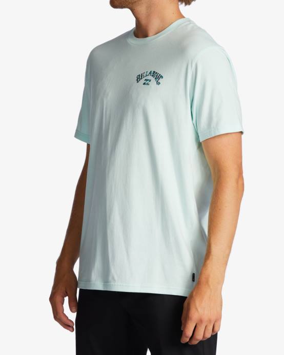 hombres cristal marino Billabong camiseta con relleno de arco 04LD523