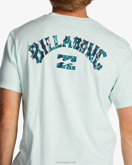 hombres cristal marino Billabong camiseta con relleno de arco 04LD523
