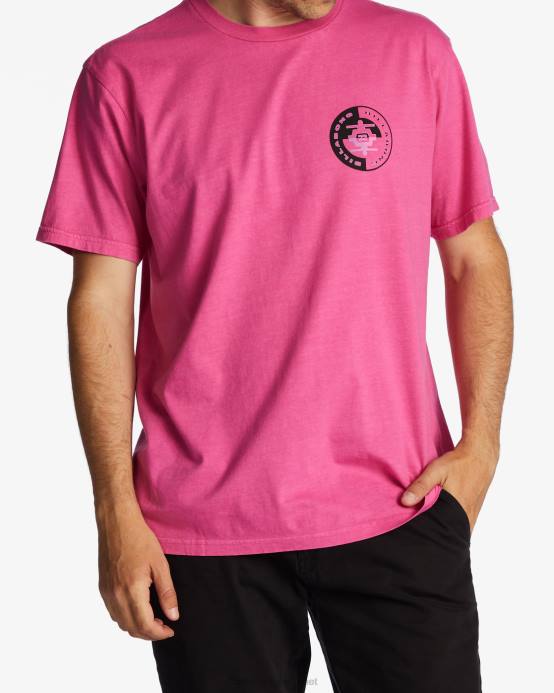 hombres fucsia Billabong camiseta de conexión 04LD374