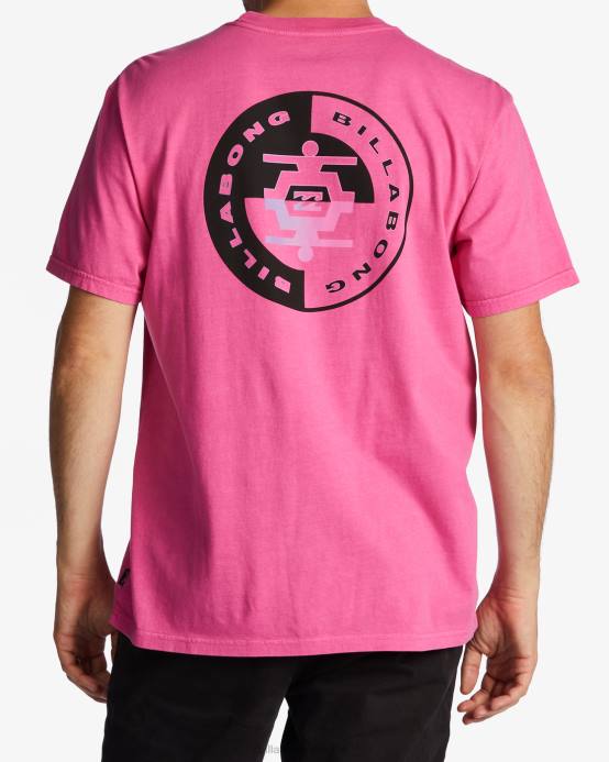 hombres fucsia Billabong camiseta de conexión 04LD374