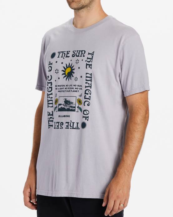 hombres gris violeta Billabong camiseta de manga corta sol mágico 04LD617