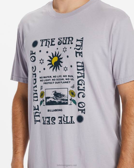 hombres gris violeta Billabong camiseta de manga corta sol mágico 04LD617