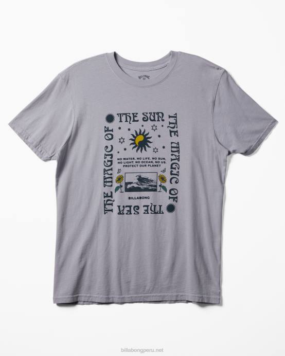 hombres gris violeta Billabong camiseta de manga corta sol mágico 04LD617