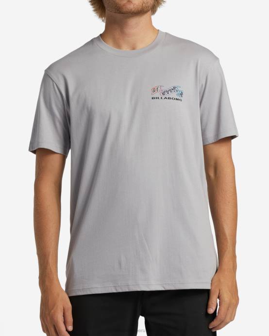 hombres gris violeta Billabong camiseta de segmento 04LD353