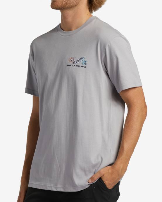 hombres gris violeta Billabong camiseta de segmento 04LD353