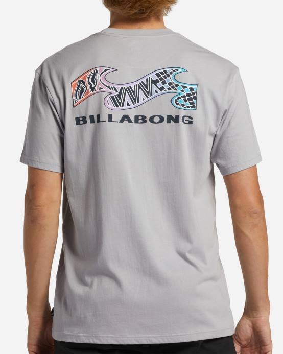 hombres gris violeta Billabong camiseta de segmento 04LD353