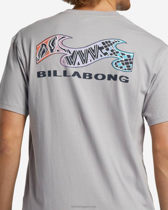 hombres gris violeta Billabong camiseta de segmento 04LD353