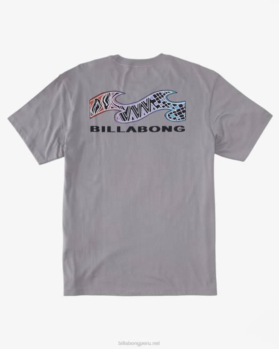 hombres gris violeta Billabong camiseta de segmento 04LD353