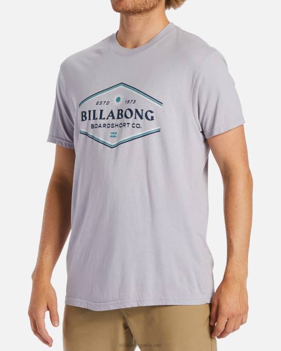 hombres gris violeta Billabong playera de manga corta con paredes 04LD528