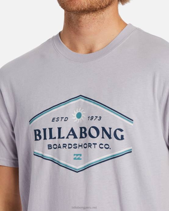 hombres gris violeta Billabong playera de manga corta con paredes 04LD528