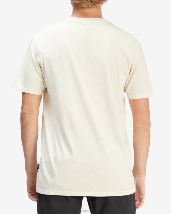 hombres hueso Billabong playera de manga corta con lavado ondulado 04LD296
