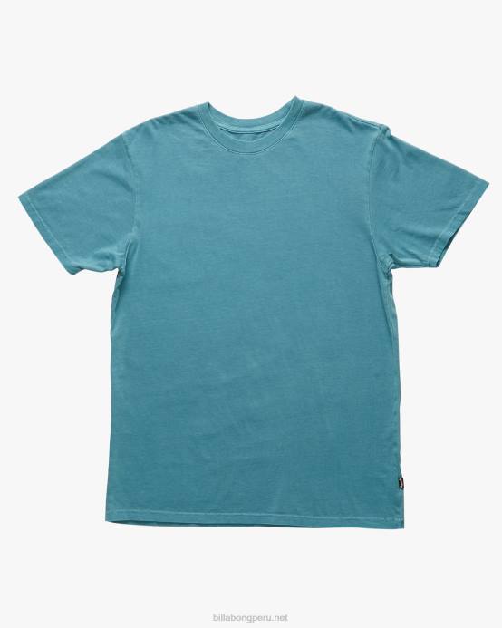hombres humo azul Billabong playera de manga corta con lavado ondulado 04LD325