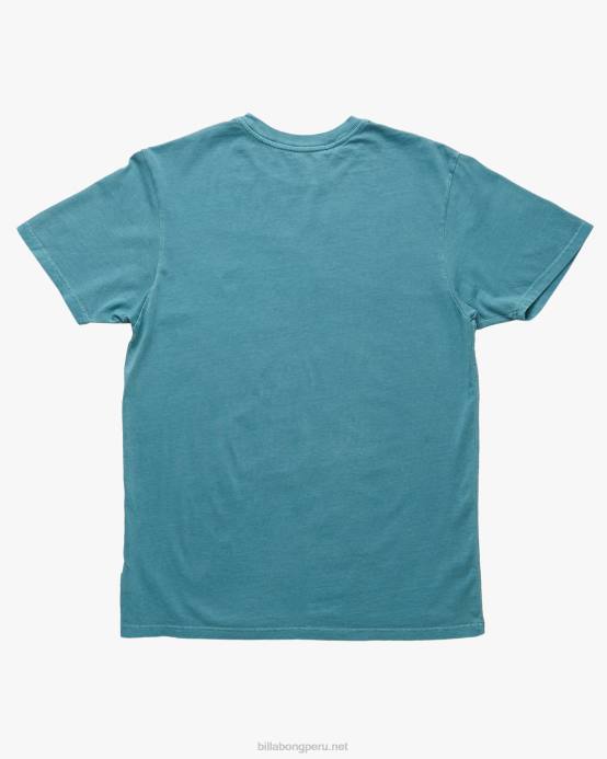 hombres humo azul Billabong playera de manga corta con lavado ondulado 04LD325