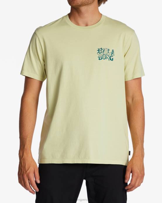 hombres lima claro Billabong camiseta con texto 04LD418