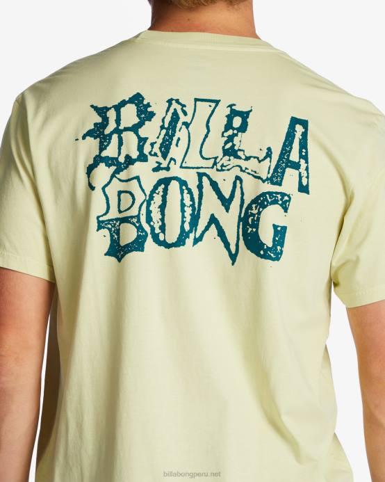 hombres lima claro Billabong camiseta con texto 04LD418