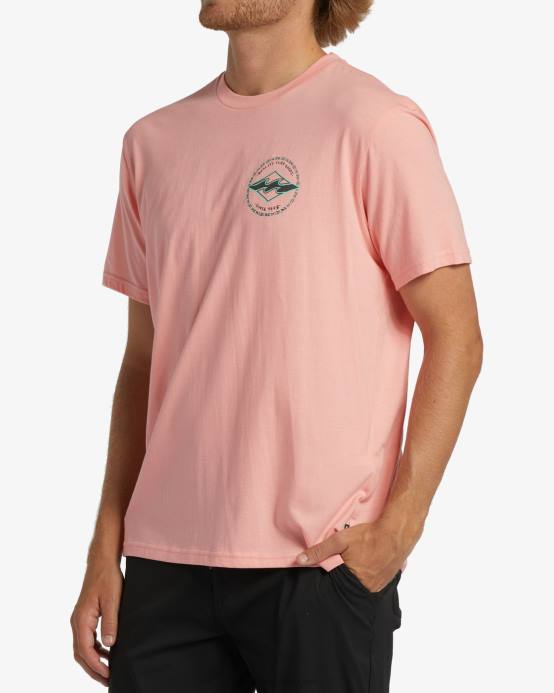 hombres luz de neón roja Billabong camiseta rotor diamante 04LD303