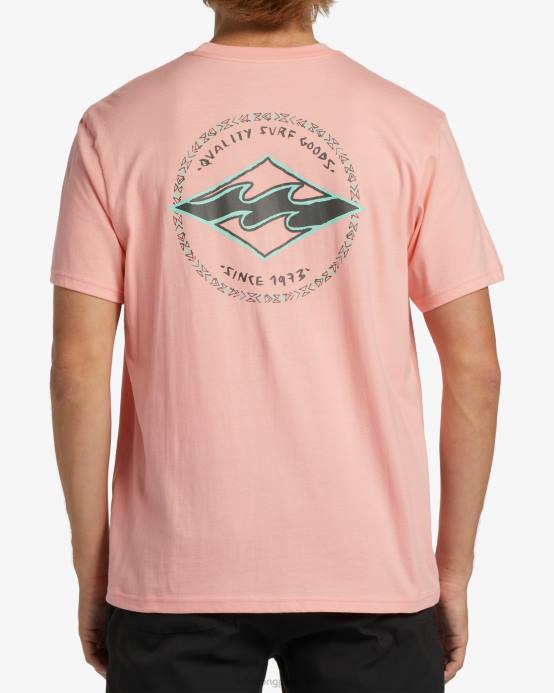 hombres luz de neón roja Billabong camiseta rotor diamante 04LD303