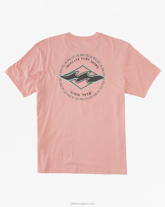 hombres luz de neón roja Billabong camiseta rotor diamante 04LD303