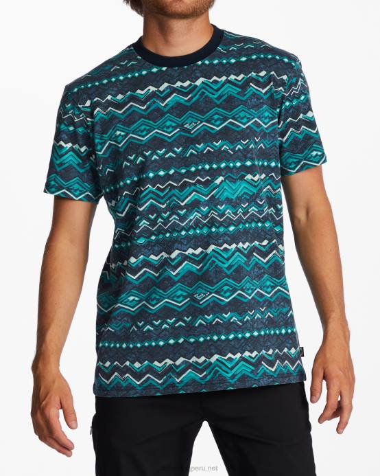 hombres medianoche Billabong camiseta del reino 04LD613