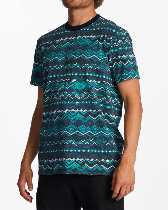 hombres medianoche Billabong camiseta del reino 04LD613