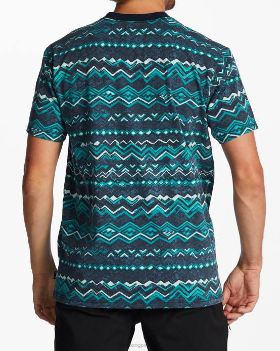 hombres medianoche Billabong camiseta del reino 04LD613