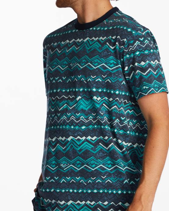 hombres medianoche Billabong camiseta del reino 04LD613