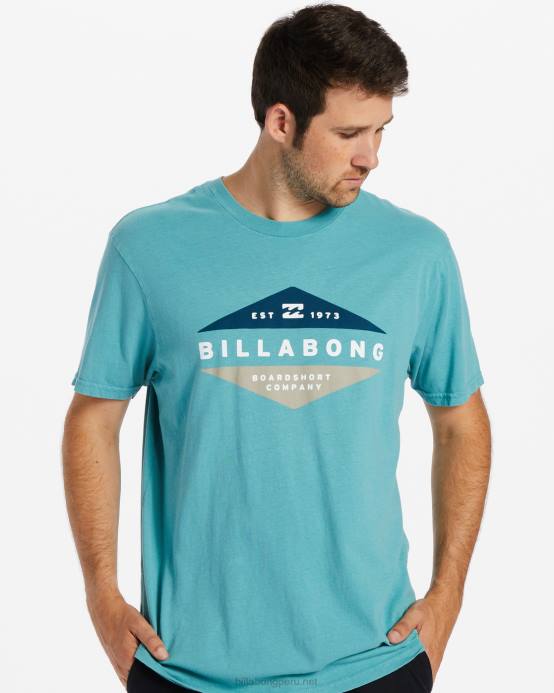 hombres menta Billabong camiseta de manga corta de nivel 04LD563