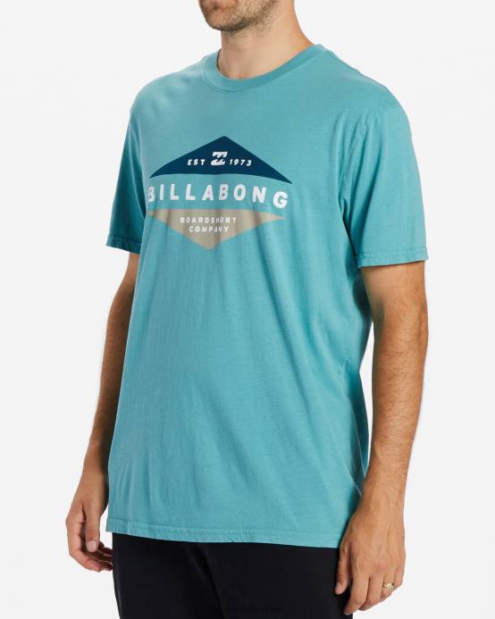 hombres menta Billabong camiseta de manga corta de nivel 04LD563