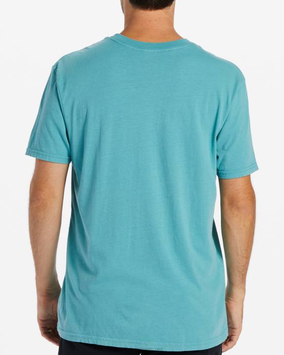 hombres menta Billabong camiseta de manga corta de nivel 04LD563