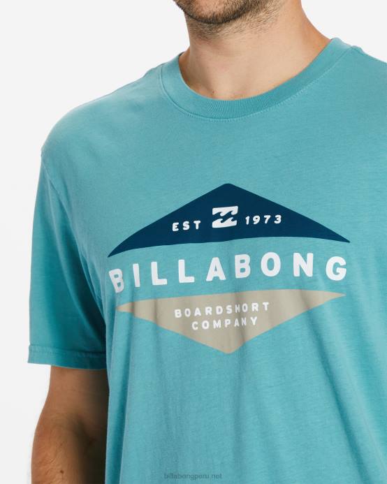 hombres menta Billabong camiseta de manga corta de nivel 04LD563