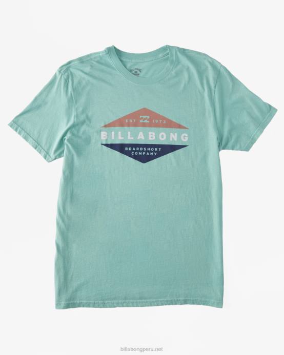 hombres menta Billabong camiseta de manga corta de nivel 04LD563