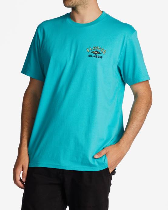 hombres menta oscura Billabong camiseta arco florida 04LD400
