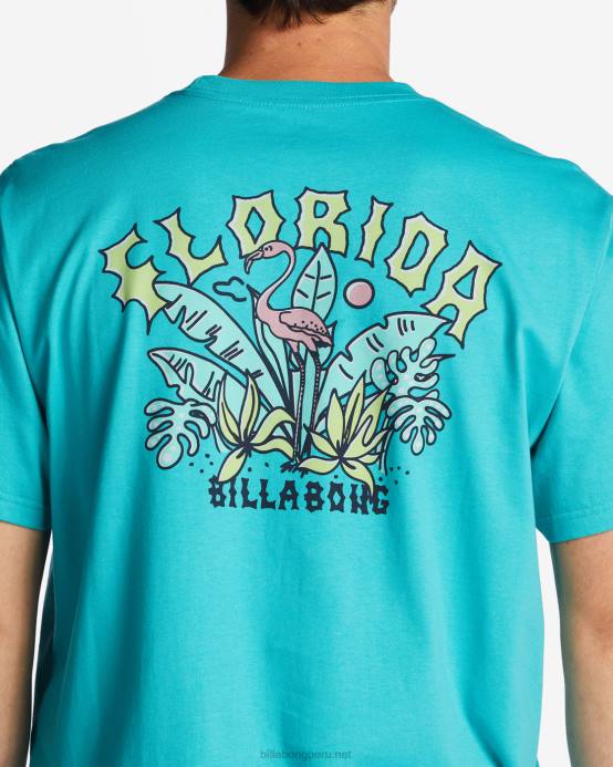 hombres menta oscura Billabong camiseta arco florida 04LD400