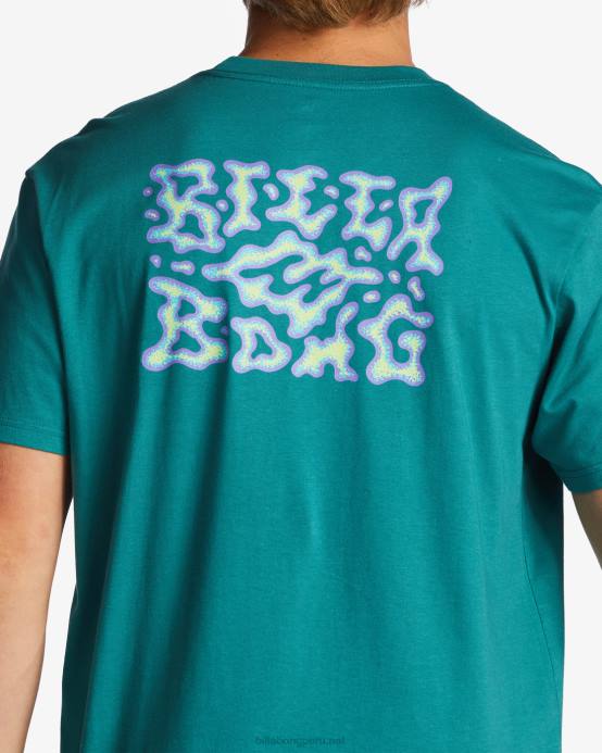 hombres menta oscura Billabong camiseta de cuento 04LD261