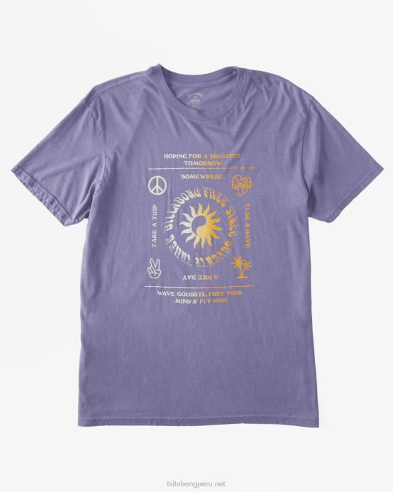 hombres neblina púrpura Billabong camiseta de manga corta 04LD550