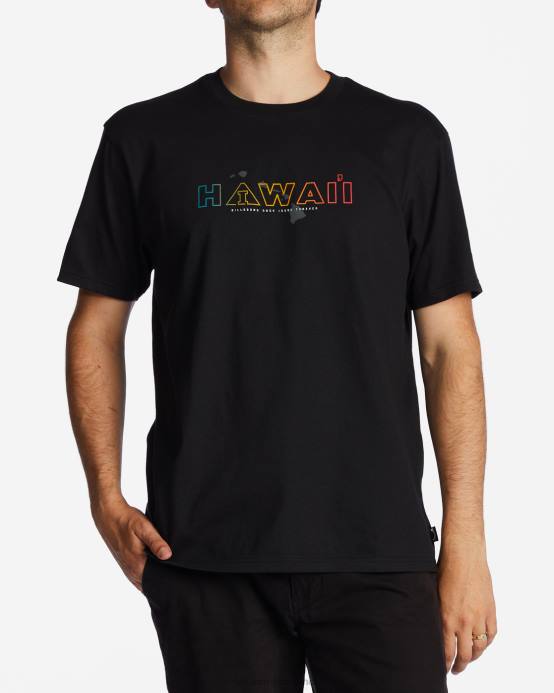 hombres negro Billabong andy irons hawaii camiseta de manga corta 04LD590