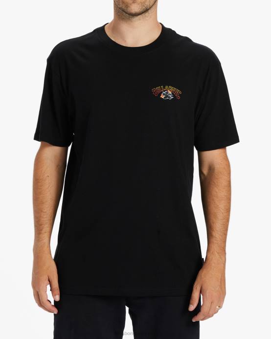 hombres negro Billabong camiseta arco de lava kamea 04LD497