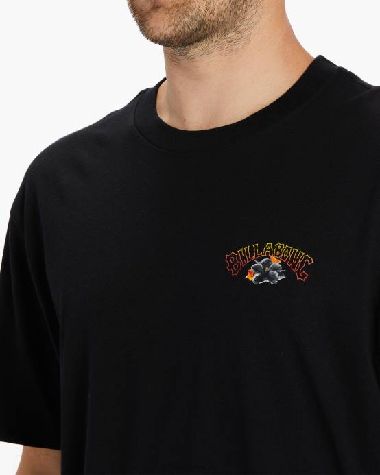 hombres negro Billabong camiseta arco de lava kamea 04LD497