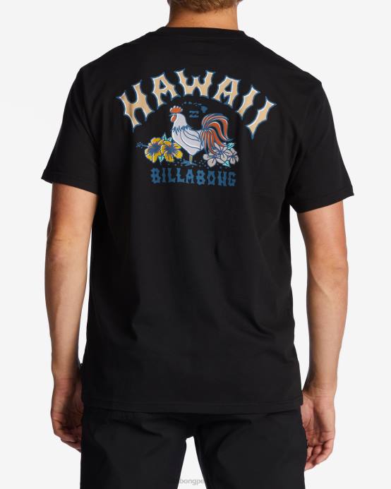 hombres negro Billabong camiseta arco hawaii 04LD337