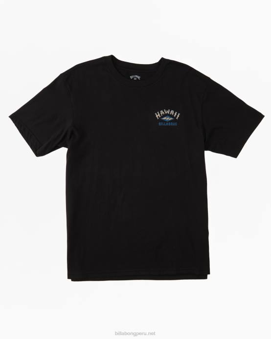 hombres negro Billabong camiseta arco hawaii 04LD337